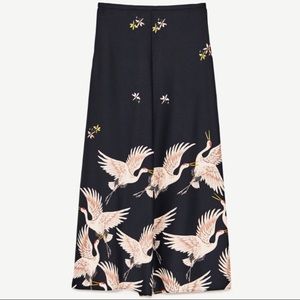 Zara Crane Palazzo Pants